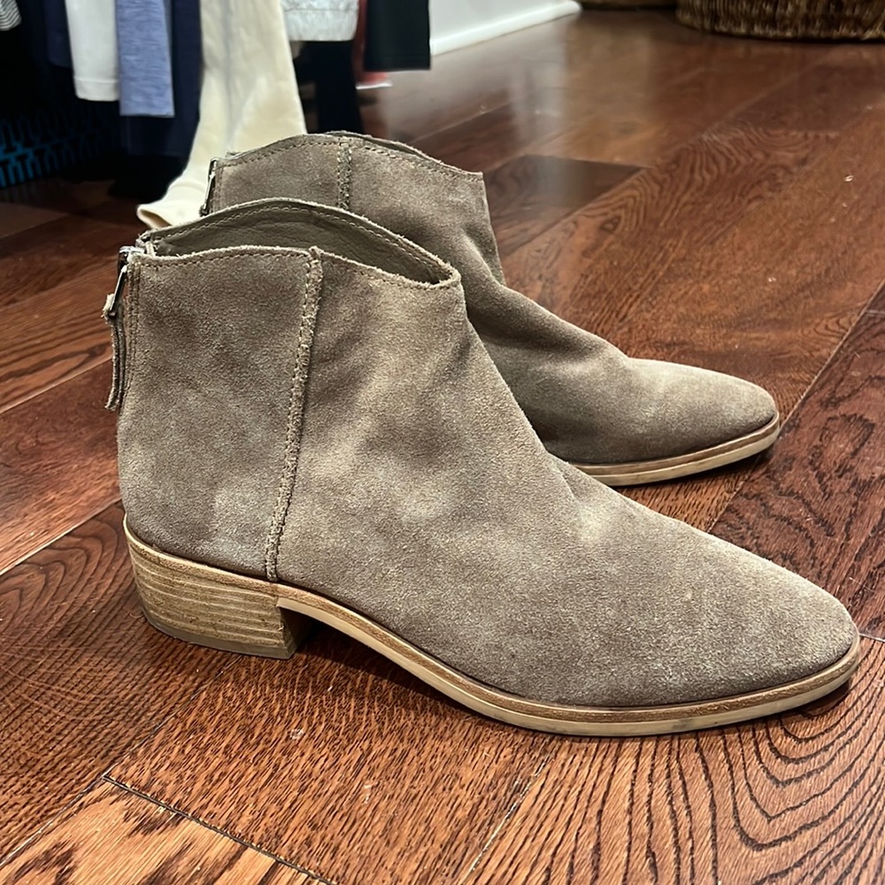 Dolce Vita Suede Ankle Zip Booties